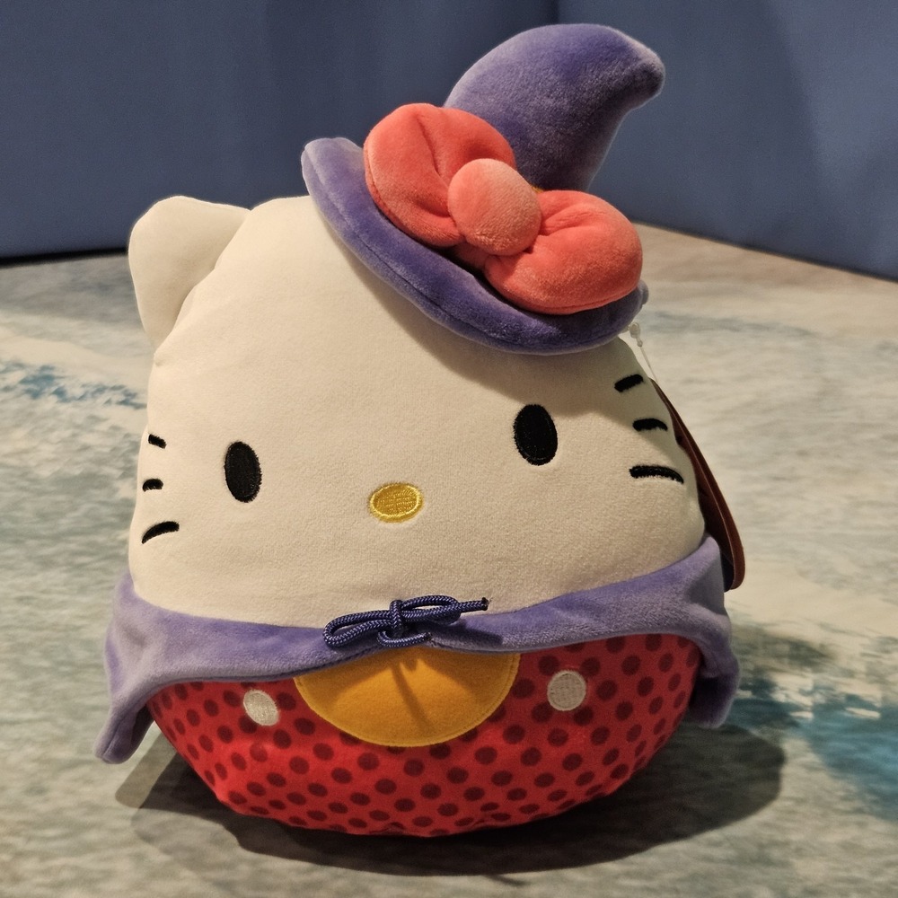 Sanrio Hello Kitty Halloween‎ Witch Squishmallow Plush 10" Kellytoy w/ Tag